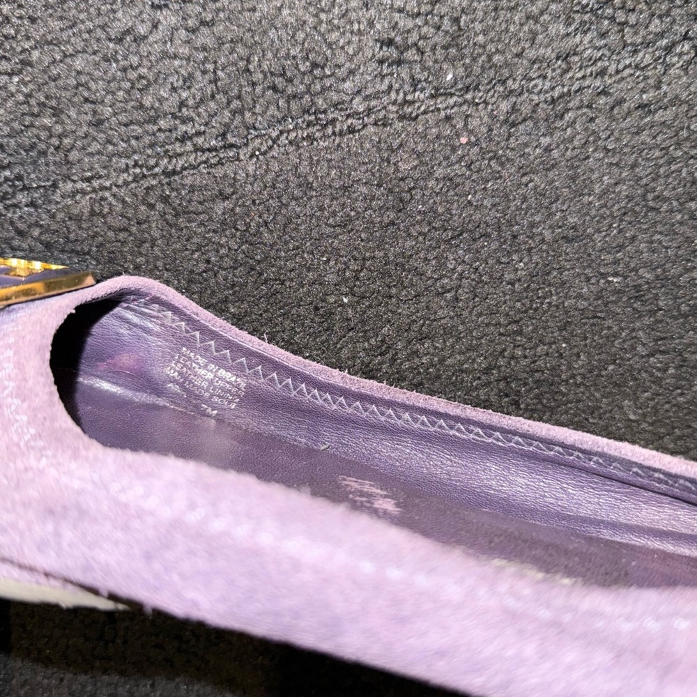 Tory Burch Purple Flats with Logo Accent - Picture 7 of 9